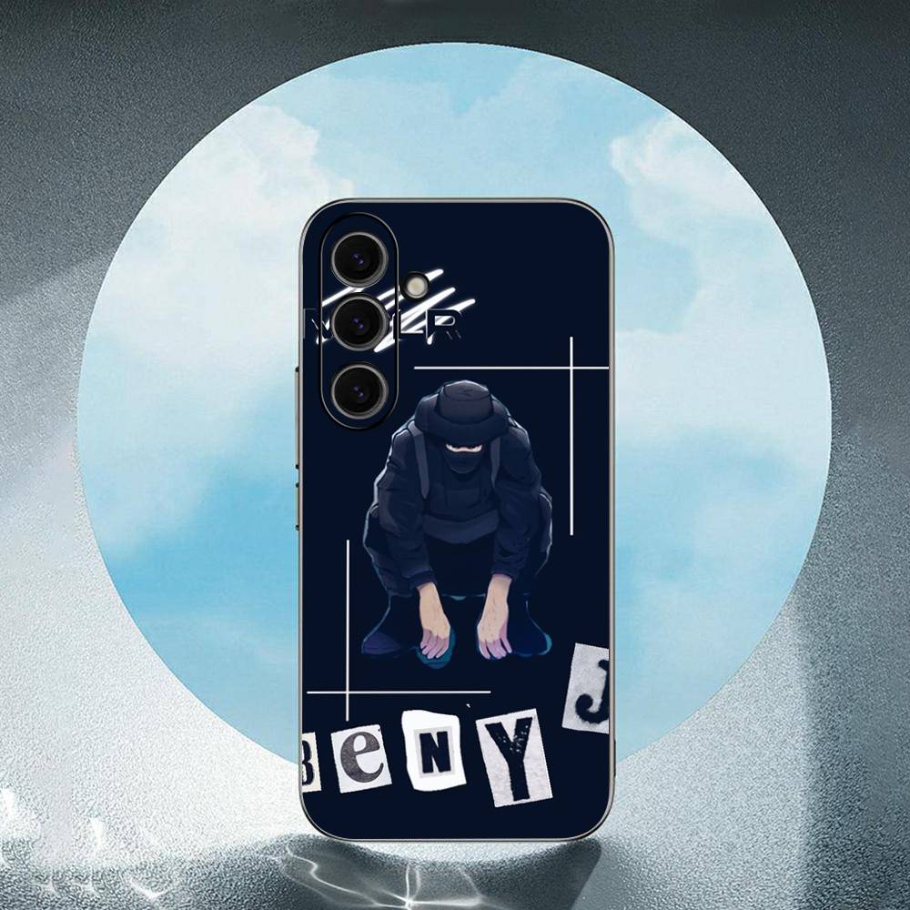 B-BENY J-JR Luxury Black Phone Case For Samsung Galaxy S23 S24 S25 Ultra S22 Plus S21