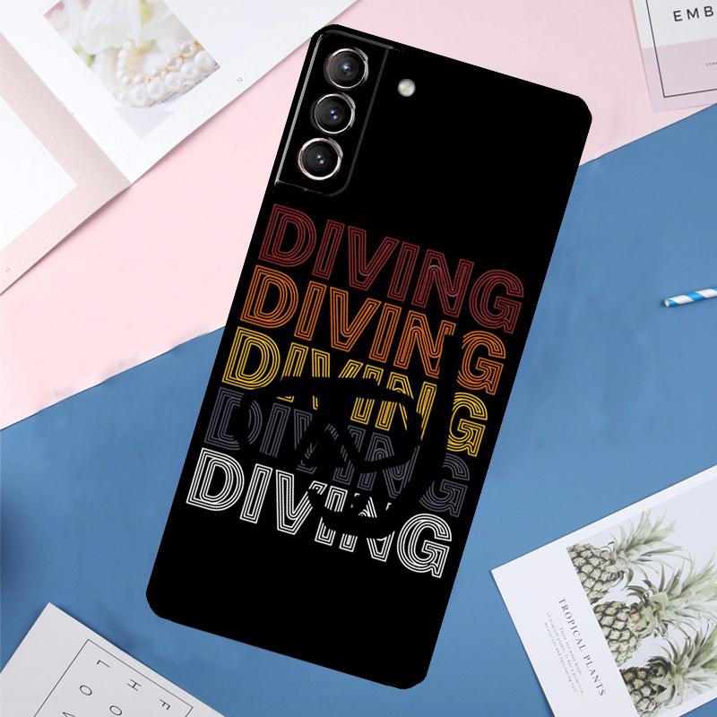 Scuba Diver Diving Case For Samsung Galaxy S24 Ultra S20 S21 S22 S23 S25 Ultra S9 S10 Plus S25 FE Back Cover
