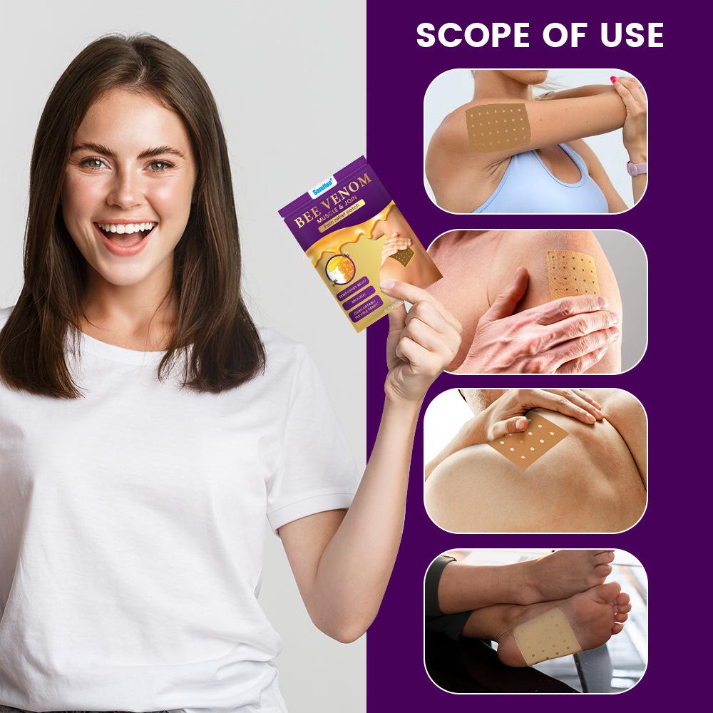 Sumifun 8/16/40 PCS Shoulder Neck Waist Strength Patches Chinese Natural Bee Patches for Muscle Joint Back Hot Relief Pads for Swelling,Stiffness