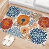 Bohemian Vintage Floral Miękki Dywan Kuchenny Antyzmęczeniowy Dywan Kuchenny Wodoodporny Antypoślizgowy Zestaw Dywaników Dywanik Nocny Dywan Chłonny Do Kuchni