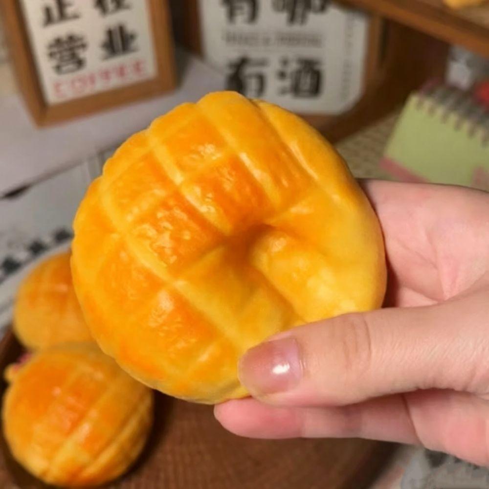 Non-Bounce Pineapple Bun Squishy Food-Shaped Squeeze Toys Portable Sensory Fidget Ball Xmas Gift