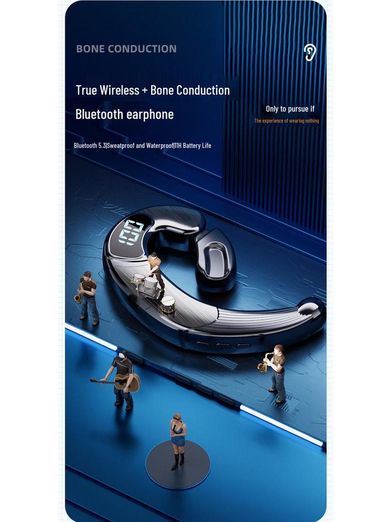 V20 Wireless Business Earbud with Digital Display - Large Capacity Bluetooth 5.4 Stereo