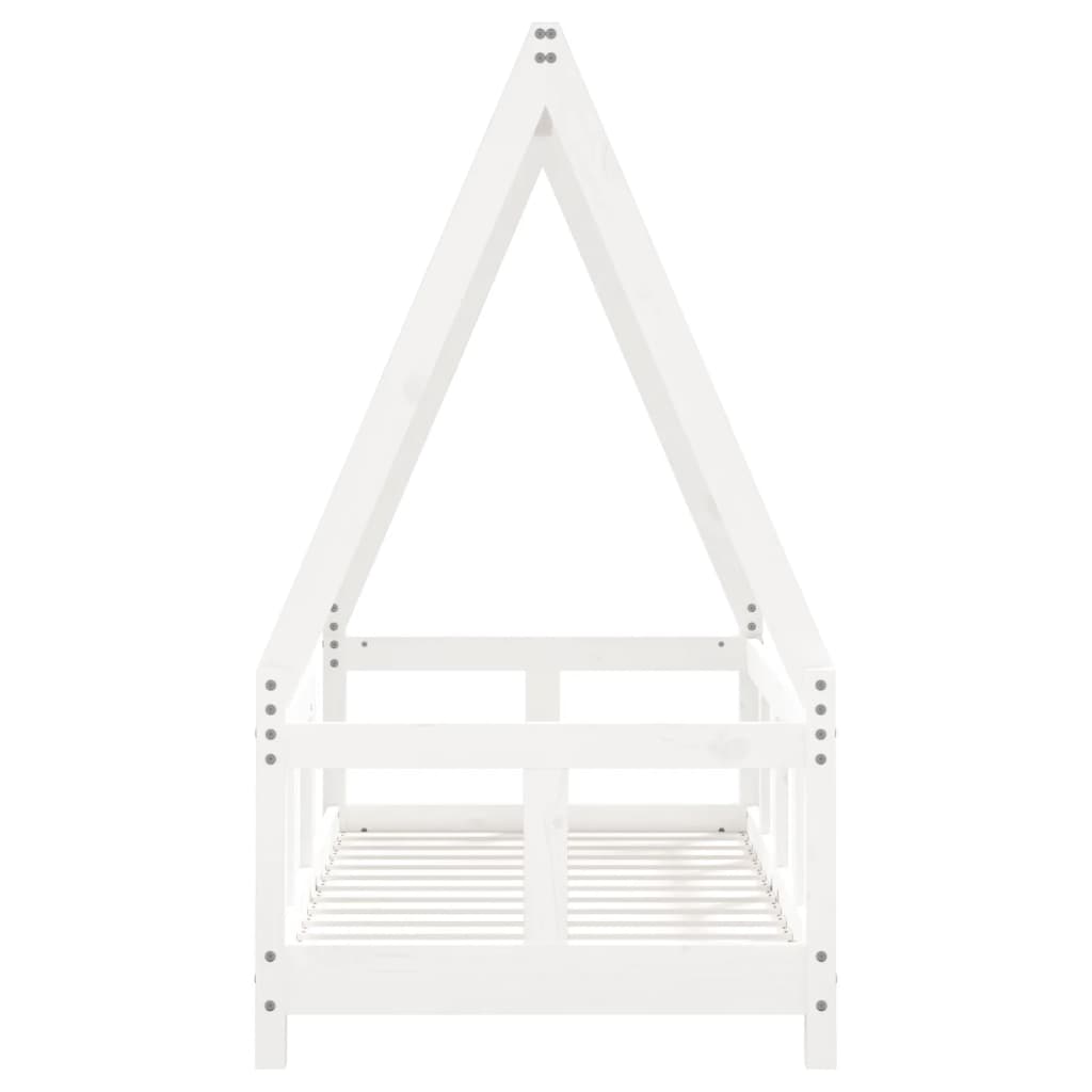 Children S Bed White 70x140 Cm Solid Pine Wood