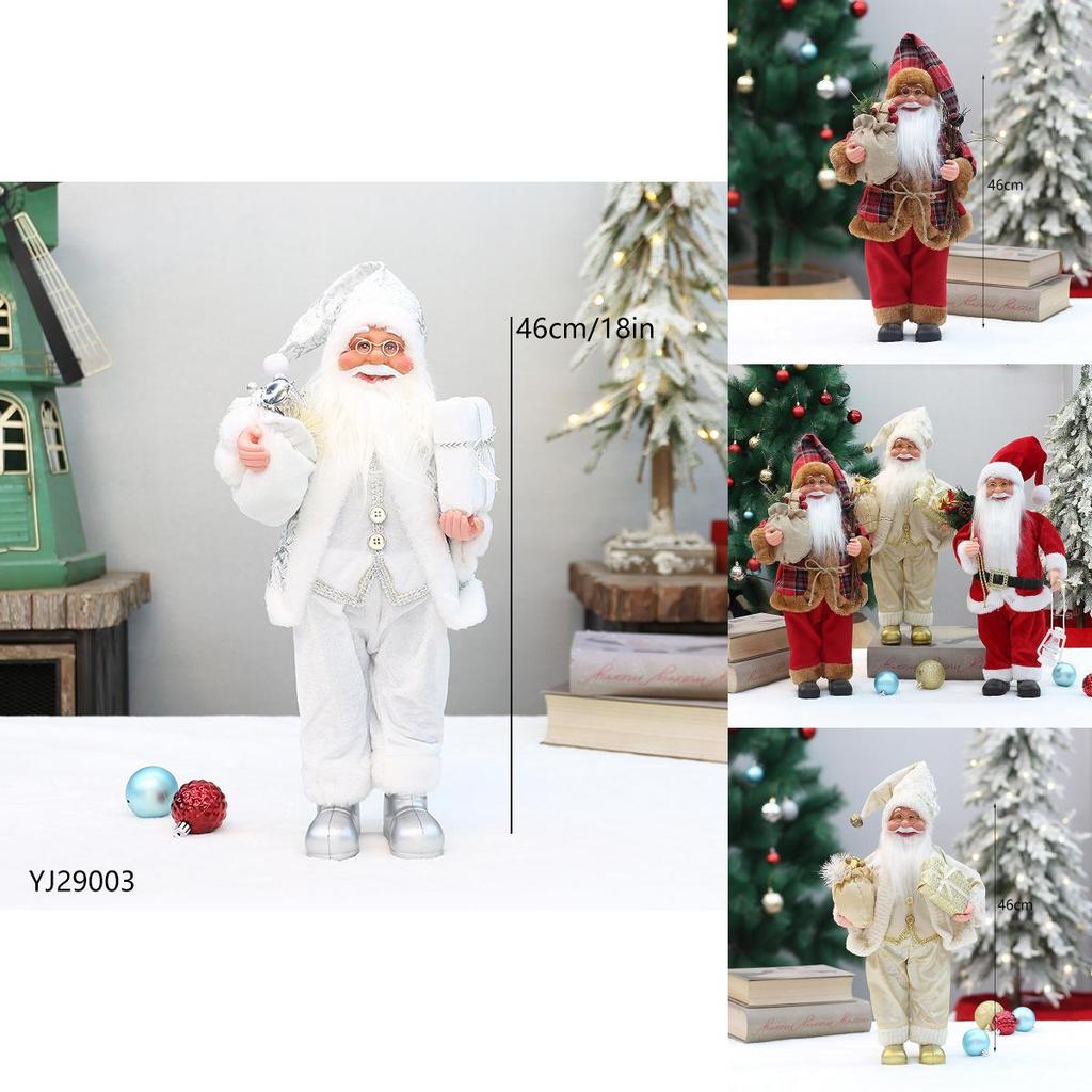 Christmas Santa Figurine Standing Holiday Decor For Home Windows