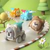 Small and Cute Animal Inertia Cartoon Car Whistle Animal Car Interactive Flip Candy Game with Foldable Lid, Press Resistant