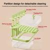 2-in-1 Press Ice Tray Box One-Touch Release Ice Maker Space Saving Ice Cream Mold  Home Kitchen Use