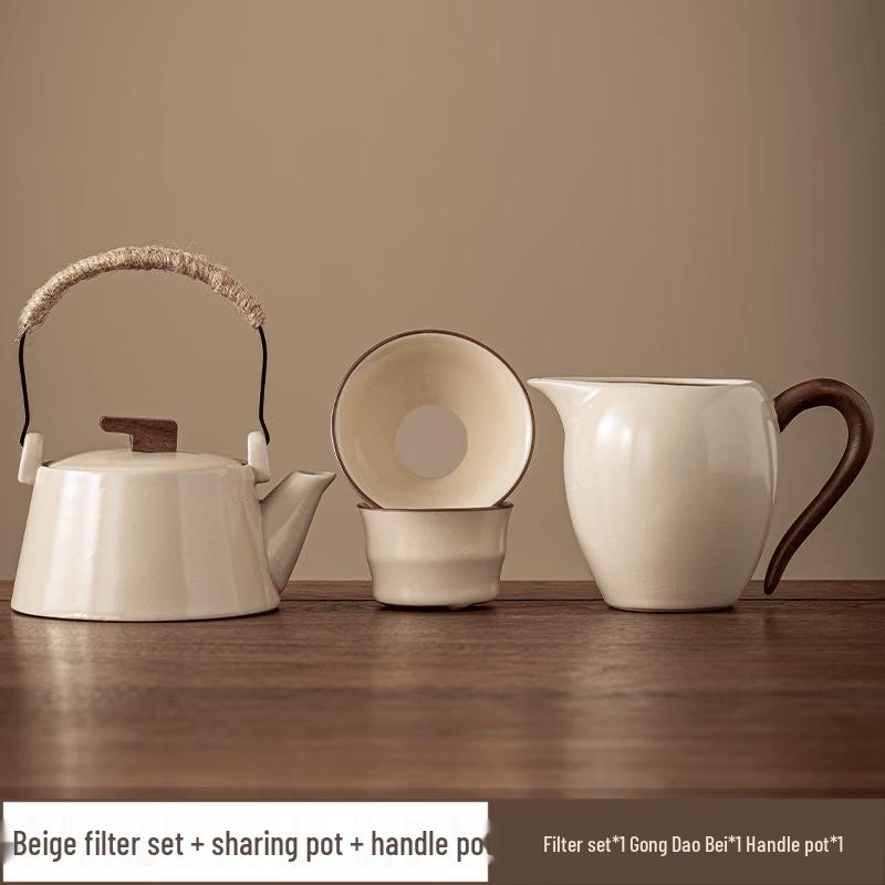 Ru Kiln Tea Set with Filter and Gongdao Cup