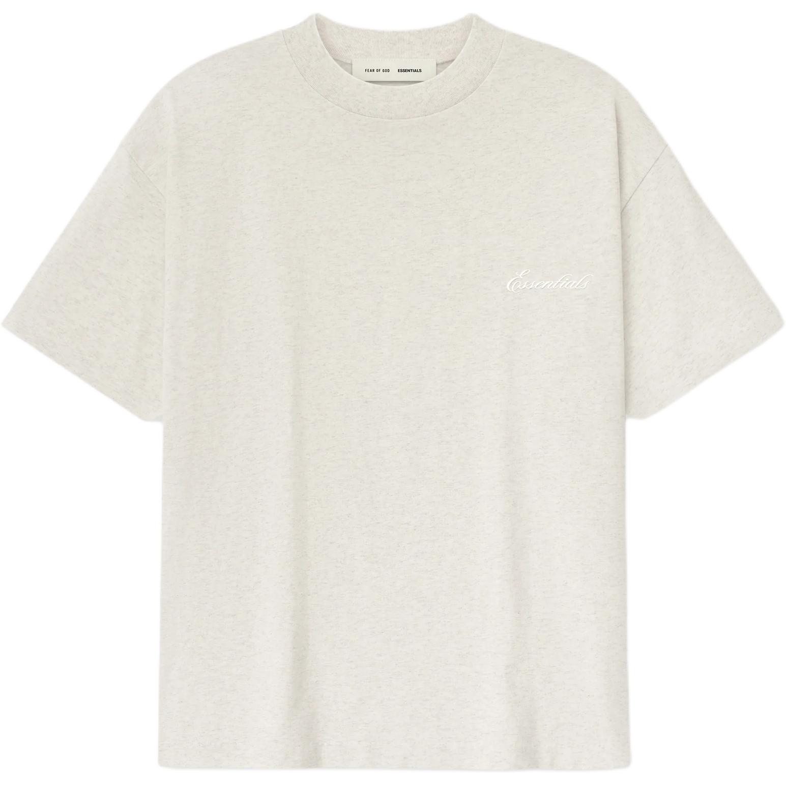 

Fear of God Essentials Классическая футболка с коротким рукавом Овсяный меланж Мужские Топы Кремовый 125HO254192F S