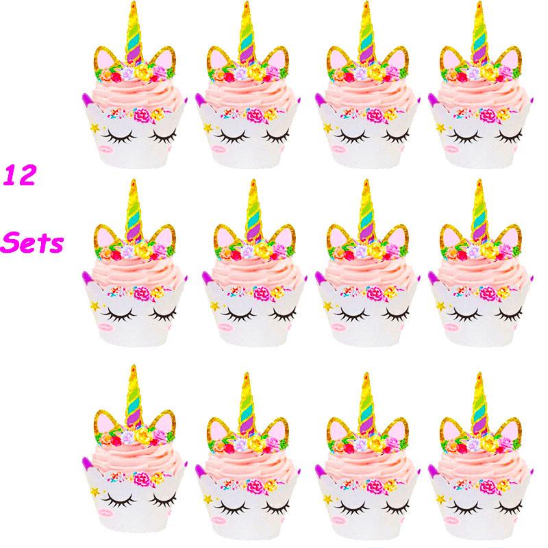 Unicorn Party Paper Popcorn Box Gift Box Candy Cookies Bags 1st Kids Birthday Party Decorations Gift Bags Baby Shower Supplies