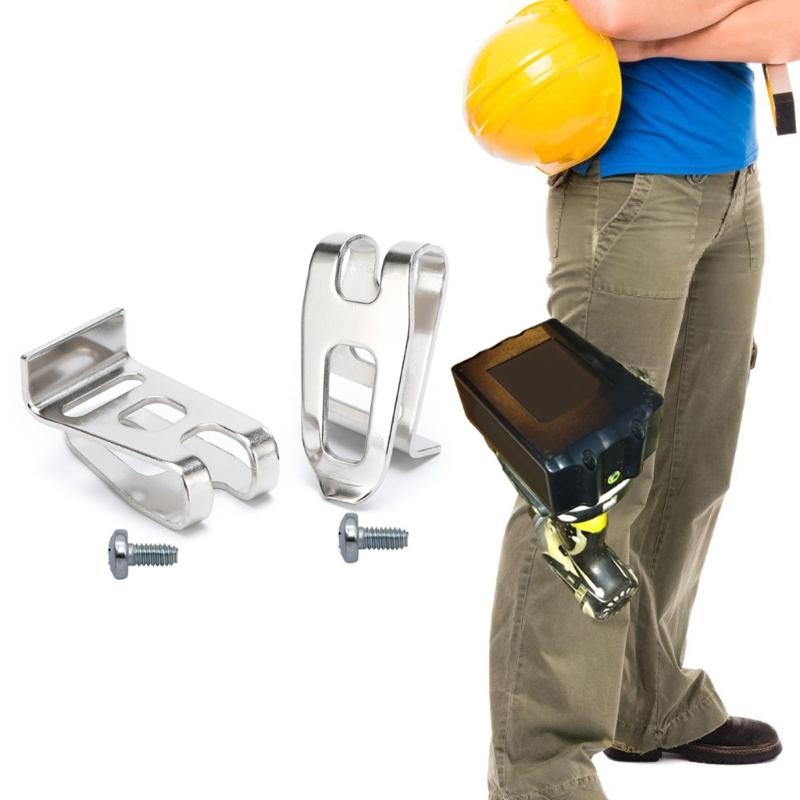 Stainless Steel Tool Belt Clip Secure Fastening Suitable for Workshop and Job Sites Use Safe Convenient Belt Attachment