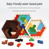 Colorful Wooden Honeycomb Jigsaw Puzzle for Early Childhood Education