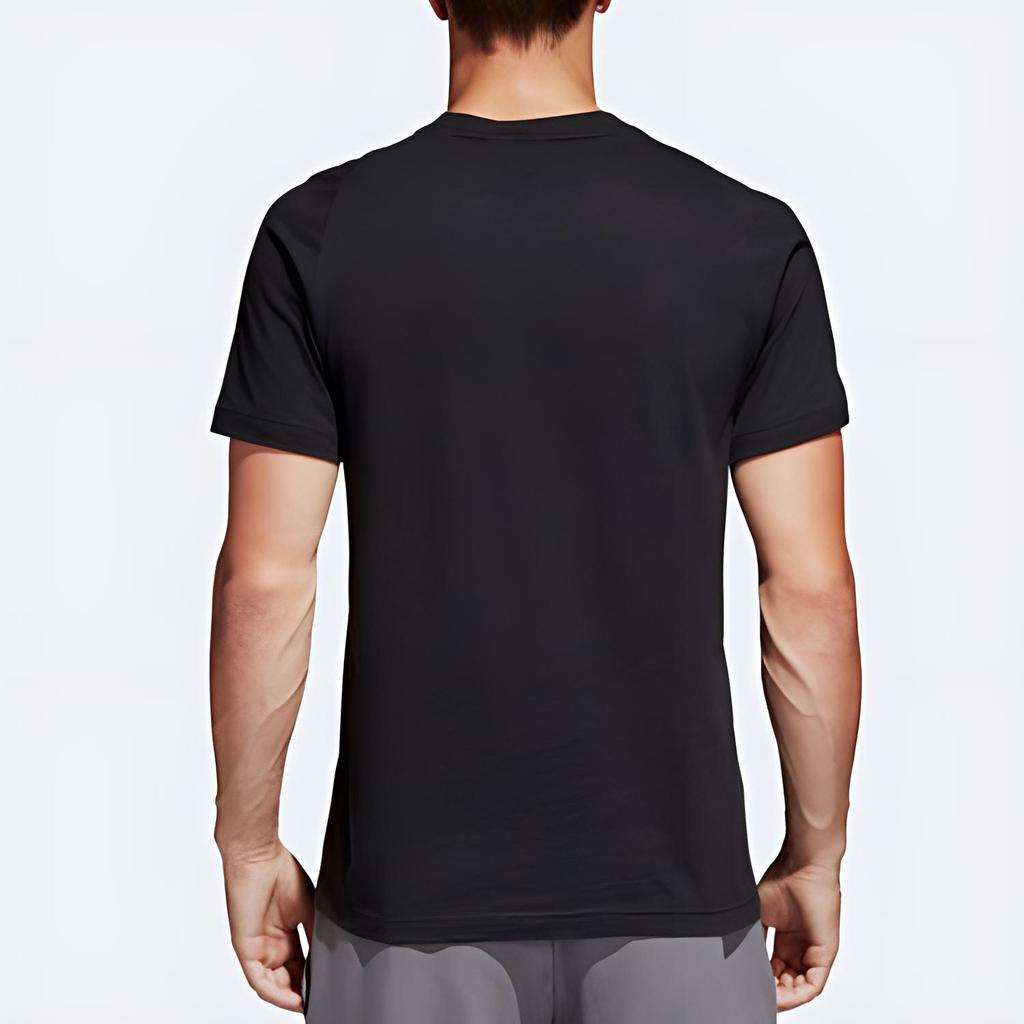 Adidas T Shirts Men's Black Crew Neck Moderate Straight Fit S98742