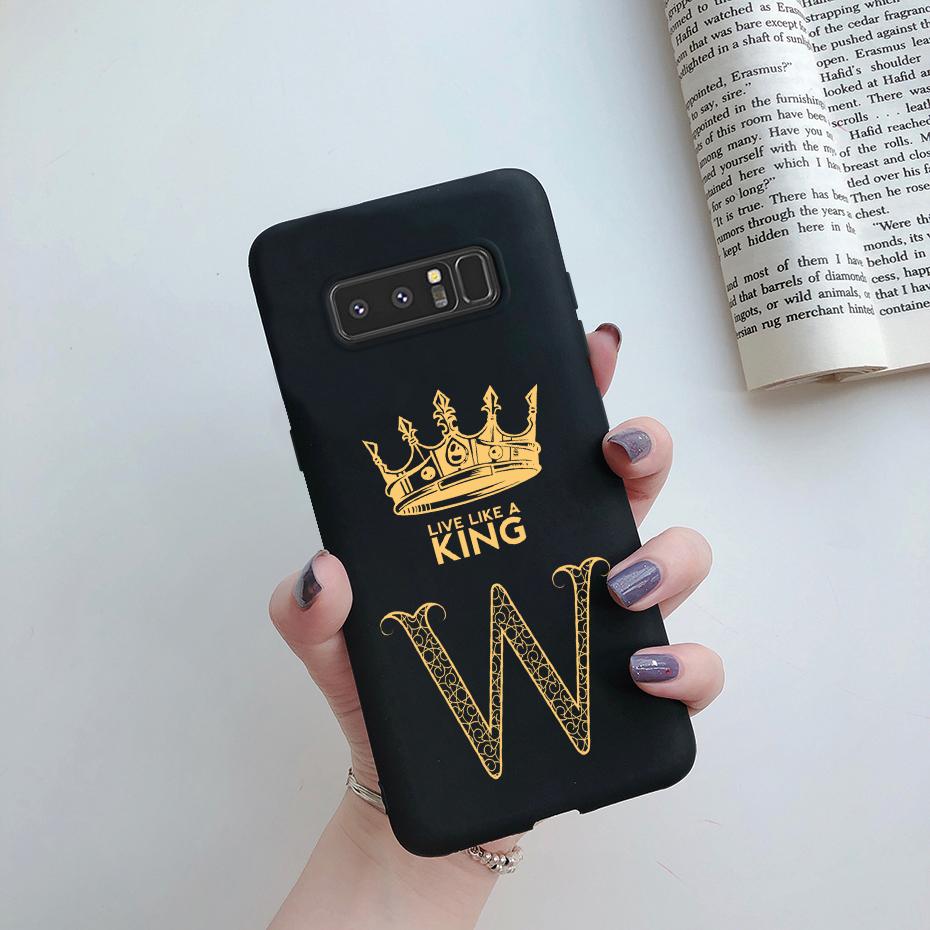 For Samsung Galaxy Note 8 Case Silicon Soft Cute Crown Letters Cover for Samsung Galaxy Note 8 Note8 SM-N950F Coque Capa fundas