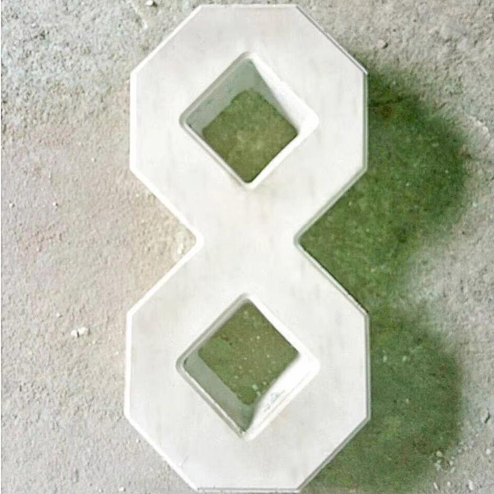 1Pcs New 8 Shape Paving Brick Mould Plastic Double S Concrete Path Maker Mold Reusable DIY Walk Maker For Lawn Patio Yard Garden