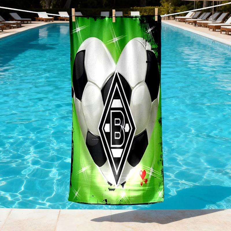 Borussia Mönchengladbach Baskılı Plaj Havlusu Tasarımı, Yumuşak, Hafif. Ev Banyo, Spa, Havuz, Yoga, Sörf, Kamp, Aile, Arkadaş İçin Hediye