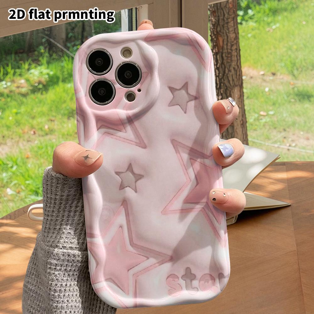 Phone Case: 2D Flat Design Suitable for iPhone 18 17 16 15 14 13 Pro Protective Case, Star Background, Perfect Christmas and Halloween Holiday Gift