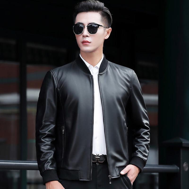 Men's Premium Sheepskin Leather Baseball Jacket