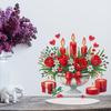 5D DIY Romantic Valentines Day Diamond Tabletop Decor Cat Rose Dog Rose Small Flower Bed Rose Hot Air Balloon Tabletop Decor