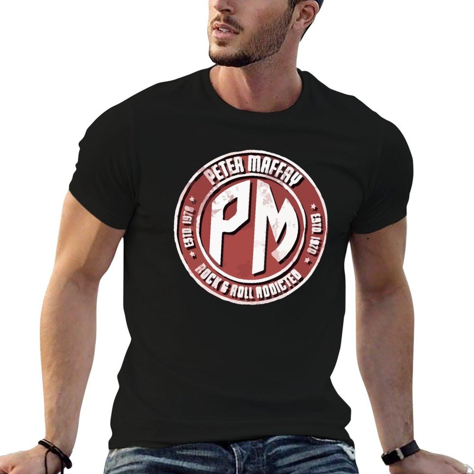 Kopie von Peter Maffay T-Shirt Abstraktes Muster Print Top M black