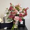Three Artificial Flowers with Dried Rose Edges, A Retro Autumn Color Artificial Flower Decoration Soft Furnishing