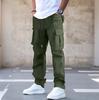 Men's Cargo Pants Loose Straight Leg Multi-Pocket Casual Athletic Trousers