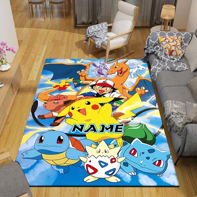 Custom 1Pc Pikachu Cyberpunk Artwork Rug Office Carpet Indoor Outdoor Entrance Doormat Nonslip Soft And Comfortable Living Room D2915212
