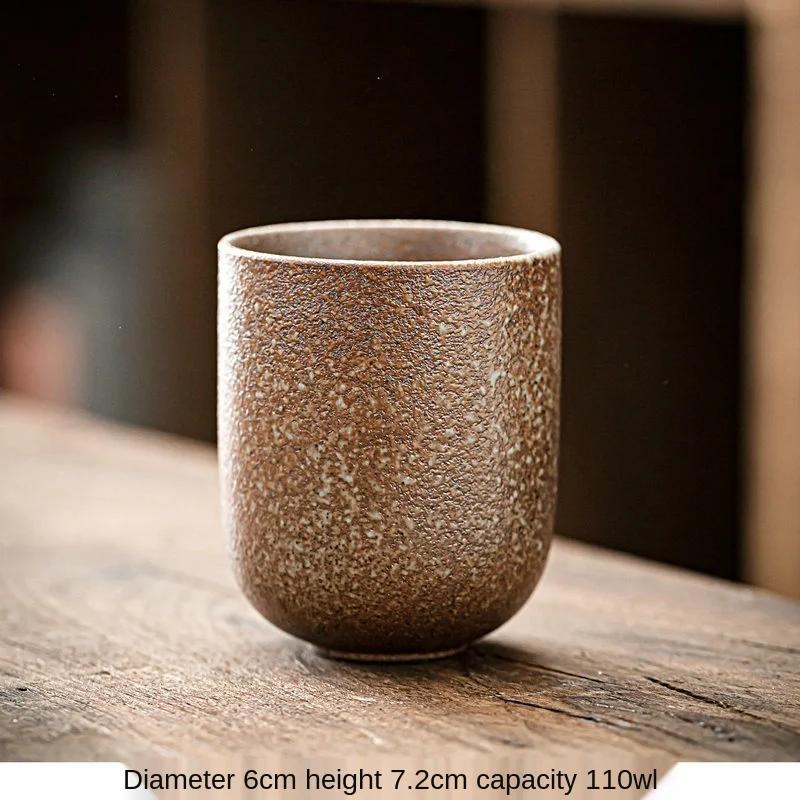 Japanese Water Cup Ceramic Retro Tea Cup Large Size Tea Cup Household Drink Cup Straight Master Cup Bowl Teacups Retro Style Cup  200ml