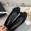 Small Inner Height Increase Nude Single Shoes Women's 2025 New Summer Bow Commuter Versatile Flat Ballet Shoes