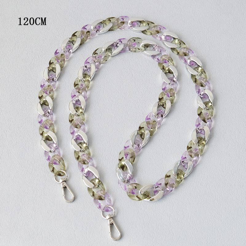 

Новая модная женская цепочка для аксессуаров, съемная пружинная контрастная прозрачная сумка через плечо, цепочка на плечо, цепочка с ручкой 120CM