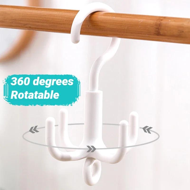 4 Claw Multipurpose Storage Hanger Hook Holder Wardrobe Closet Organizer Hanging Rack for Bags Jewelry Belt Clothes Hat Scarf