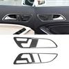 Carbon Fiber Interior Front Door Handle Cover Trim For Mercedes Benz CLA GLA