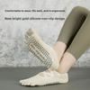 Pointed Yarn Double-crossed Lacing Yoga Socks for Women, Pilates Dance Socks, Sports Floor Socks