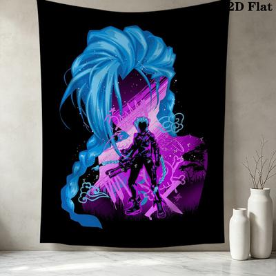 Jinx Wall Tapestry Aesthetic Wall Hanging Printed Fabric Blanket Decorative Tapestries For Bedroom Living Room Home Decor