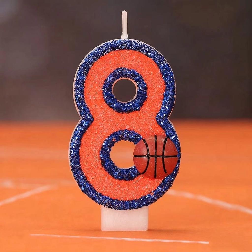 Vitality Basketball 0-9 Free Matching Combination Digital Candles Birthday candles are perfect for high-end baking cake decorati