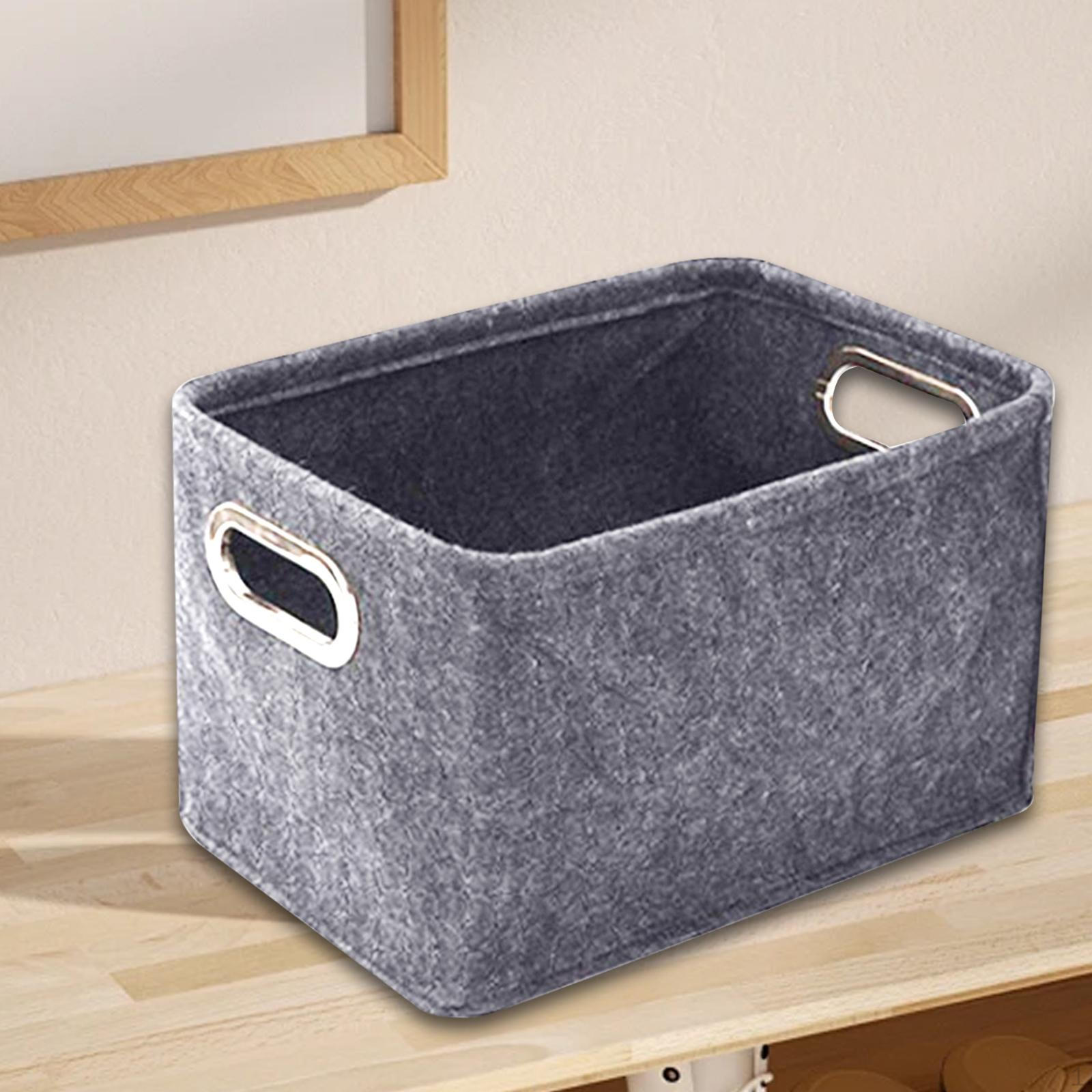 

Органайзер для игрушек для собак, войлочная корзина для домашних животных, многофункциональная корзина с ручками для хранения одежды темно-серого
