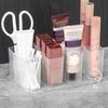 1-10pcs Wall-Mounted Grid Storage Box, No Drill Cosmetic Organizer for Lipstick Makeup Brushes, Bathroom Small Items Holder