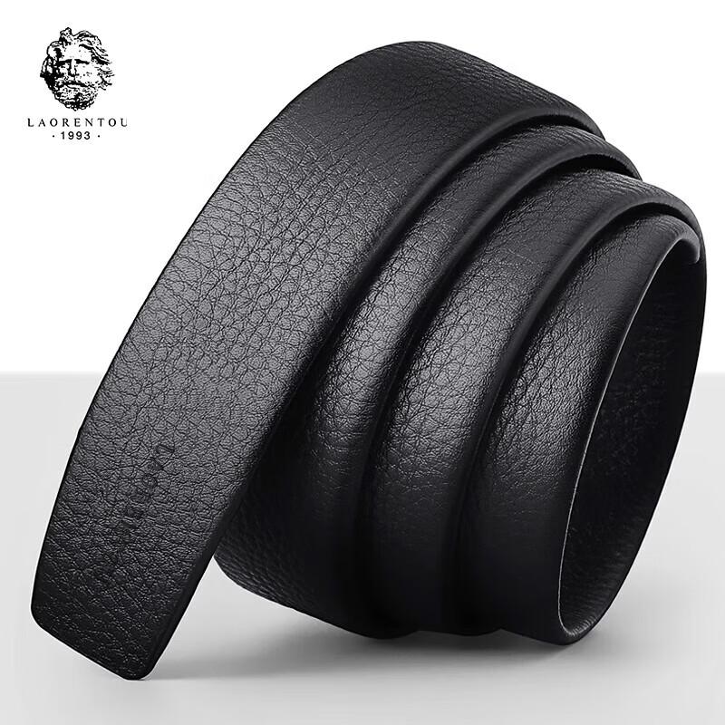 LAORENTOU Men's Genuine Leather Belt Strap for Automatic Buckle