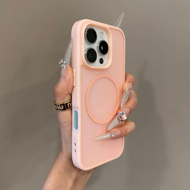 Luxury For Magsafe Wireless Charging Transparent Matte Case For iPhone 11 12 13 14 15 16 Pro Max Magnetic Clear Bumper Cover