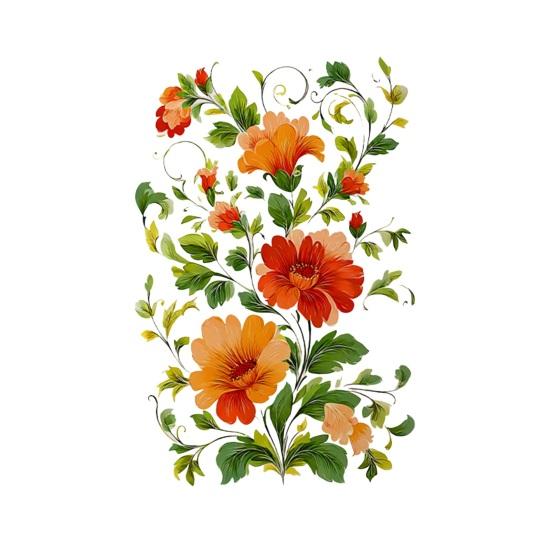 Flower Wall Decal Large Watercolor Floral Wall Sticker Peel