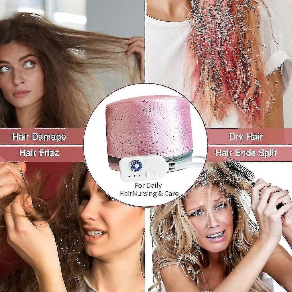 Haarbehandlungs-Dampfhaube, Heizhaube mit 3-stufiger Temperaturregelung, Therapie und Thermales Spa, Haarstyling-Dampfhaube (blau)bejoey