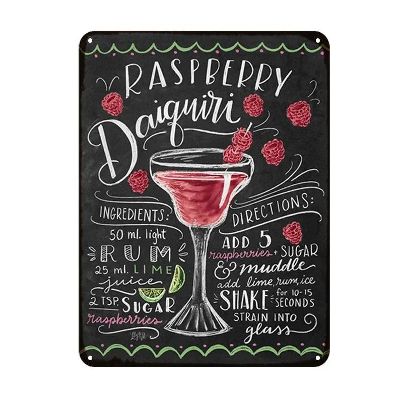 Summer Time BEER Retro Metal Tin Signs Decor Mojito Cocktail Plaque Vintage Posters Bar Pub Art Stickers Wall Decor