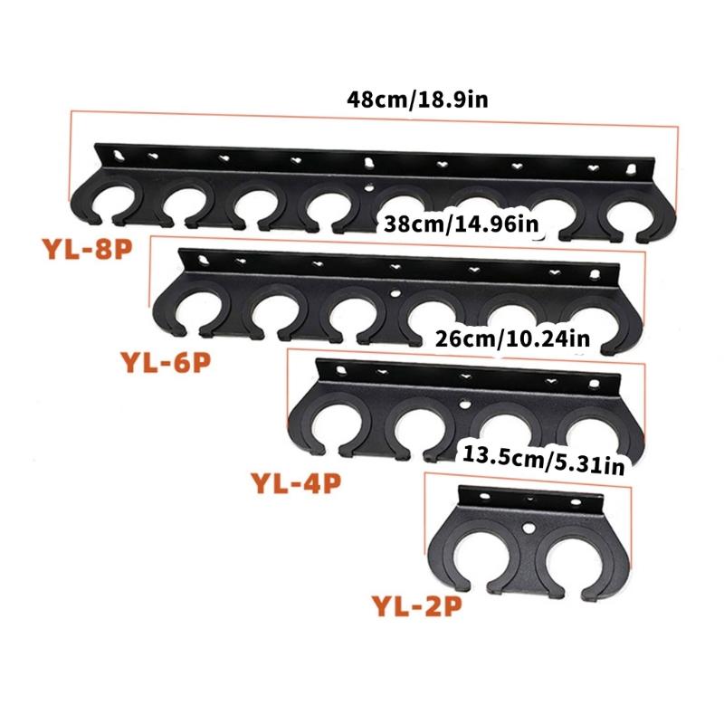 Shockproof Wall Mount Holder for Various Models Microphones Storage Organizers Holds 2/4/6/8 Microphone for Mic Stand