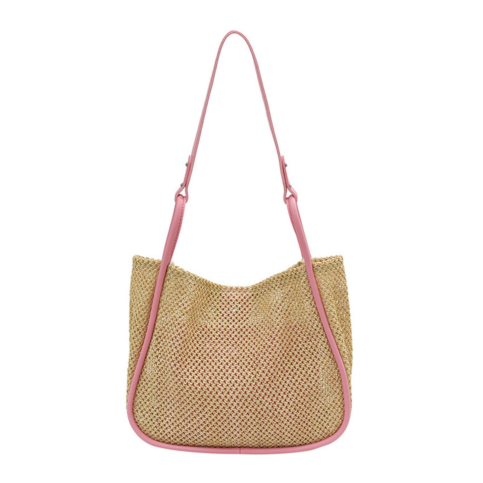 Fashion Shoulder Bag Tote Handbag for Women Girls Straw Bag Hollow Handbags Organizer Shopping Bags