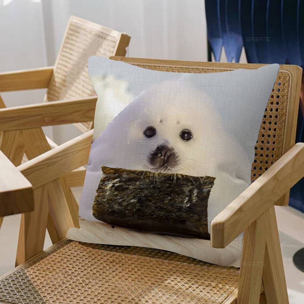 Seal Sea Personalized Pillow Cover Kids Bedroom Wild Party Decor Pillowcase Kid Birthday Shower Gift
