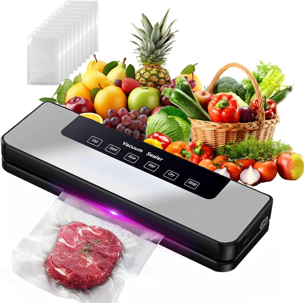 Sealer Machine for Food Food Sealer for Sous & Meal Prep, Dry & Moist Food Modes, Compact Vacuum Se