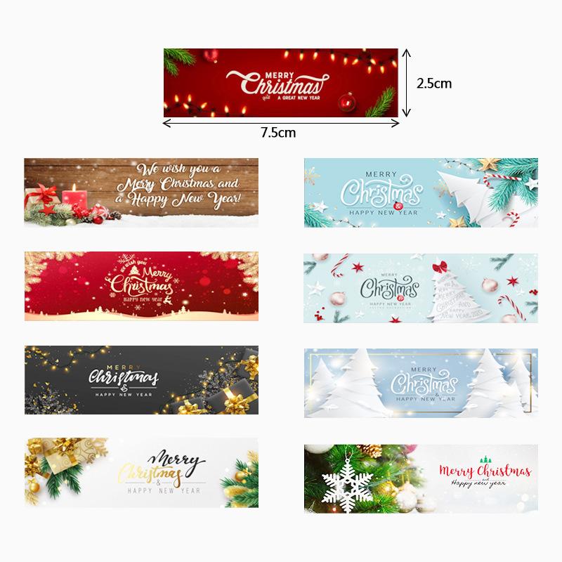 120Pcsroll Red Green Merry Christmas Stickers Santa Claus Labels For Gift Package Card Envelope Wrapping Party Small Business
