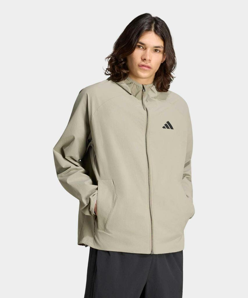 adidas City Tech 3-Stripe Windbreaker - Silver Pebble / Kt0497