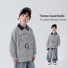 Boy's Cotton Blend Polo Collar Sweatshirt