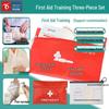 Three-Piece First Aid Training Set: CPR Practice, Triangular Bandage, and Dressing for Student Rescue Training