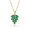 Women's Japanese-Korean Style Zircon Leaf Necklace - Elegant & Simple Collarbone Chain